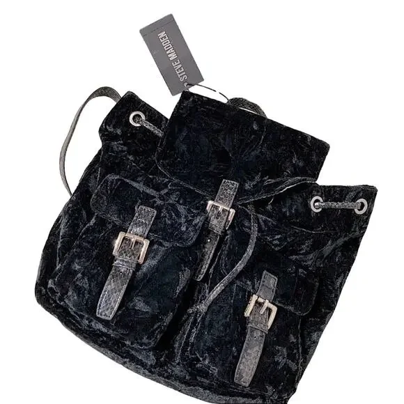 Steve Madden | Bags | Steve Madden Black Crushed Velvet Mini  display picture 1